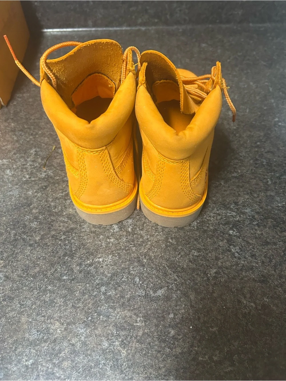Timberland Kids Orange Lace-Up Work Boots